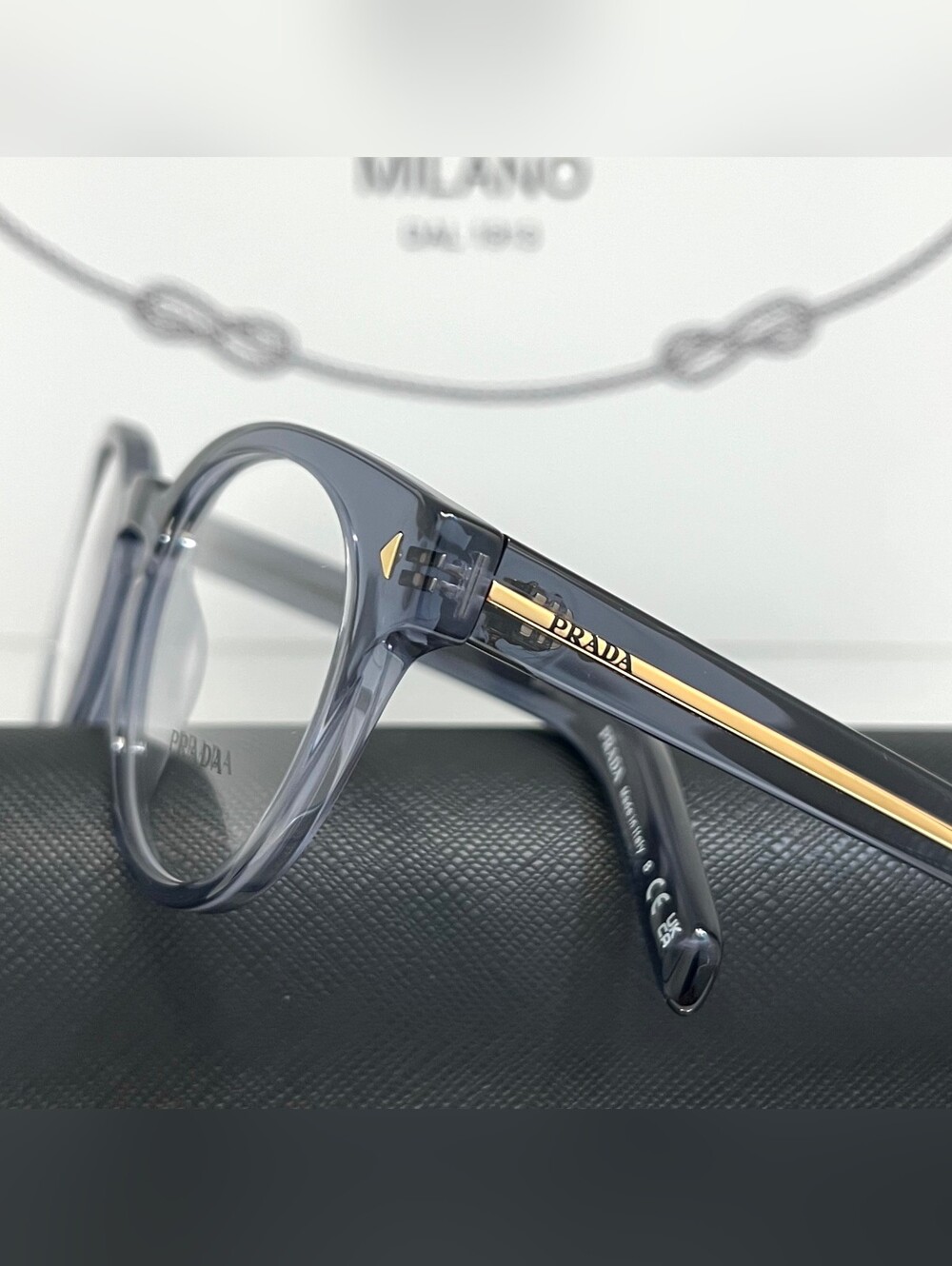 Prada Milano Eyeglasses VP-RA14 Translucent Grey - Picture 4 of 9